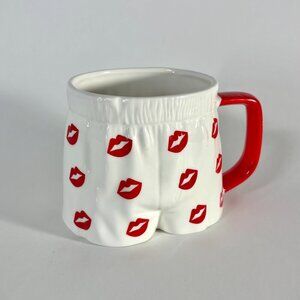 Vintage Valentine's Day Hearts Themed White Ceramic Coffee/Tea Mug